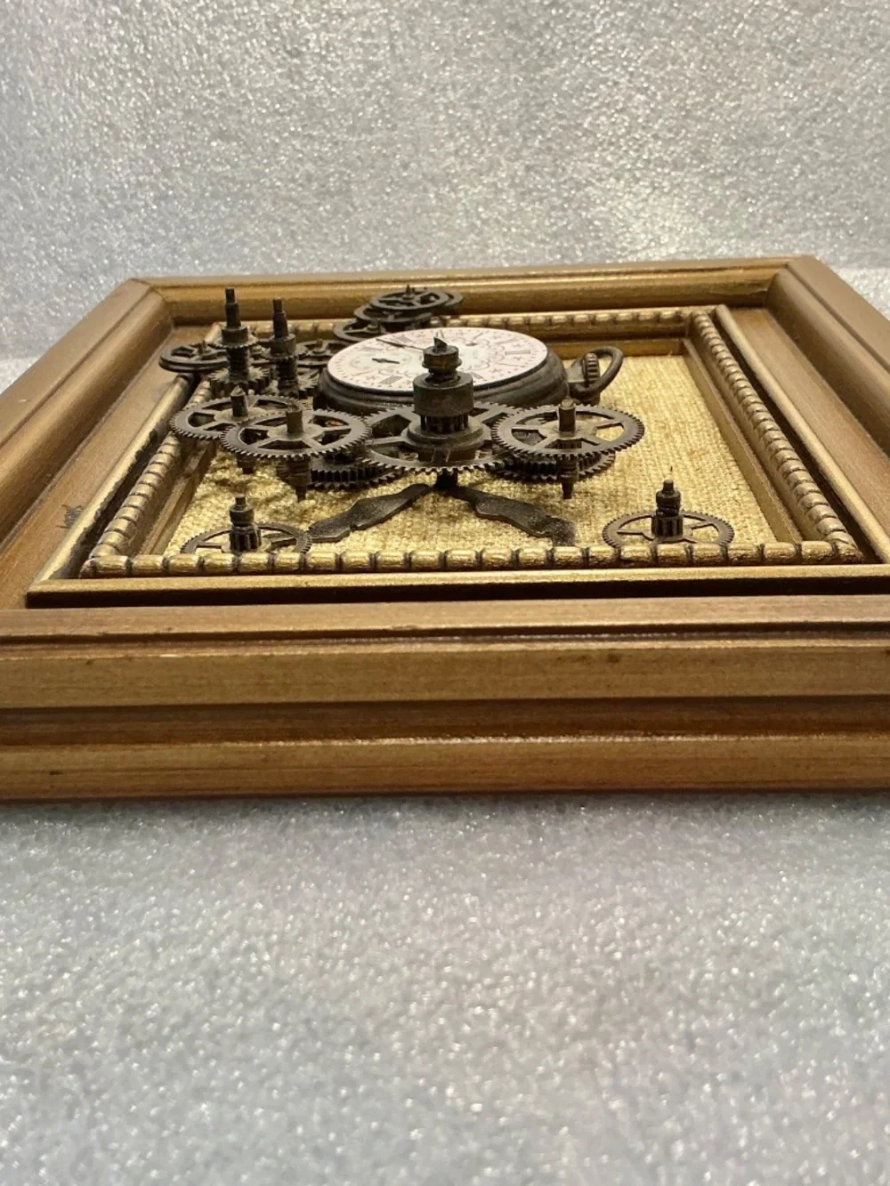 Vintage Steampunk 3D Wall Art Collage Stop Watch Shelly Rosenthal